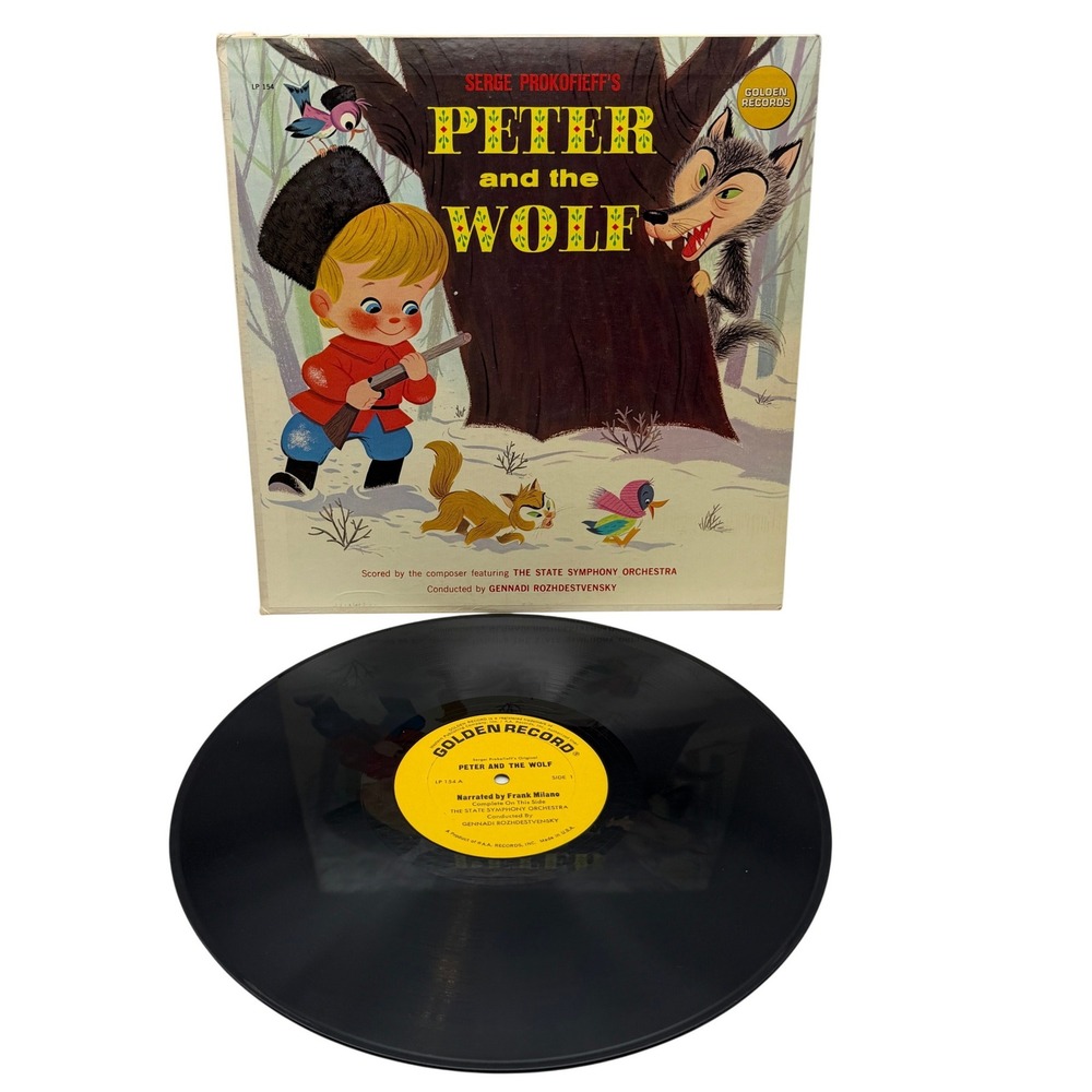 Golden Record Peter and the Wolf LP 154 Saggy Baggy Elephant Scuffy Tug Boat